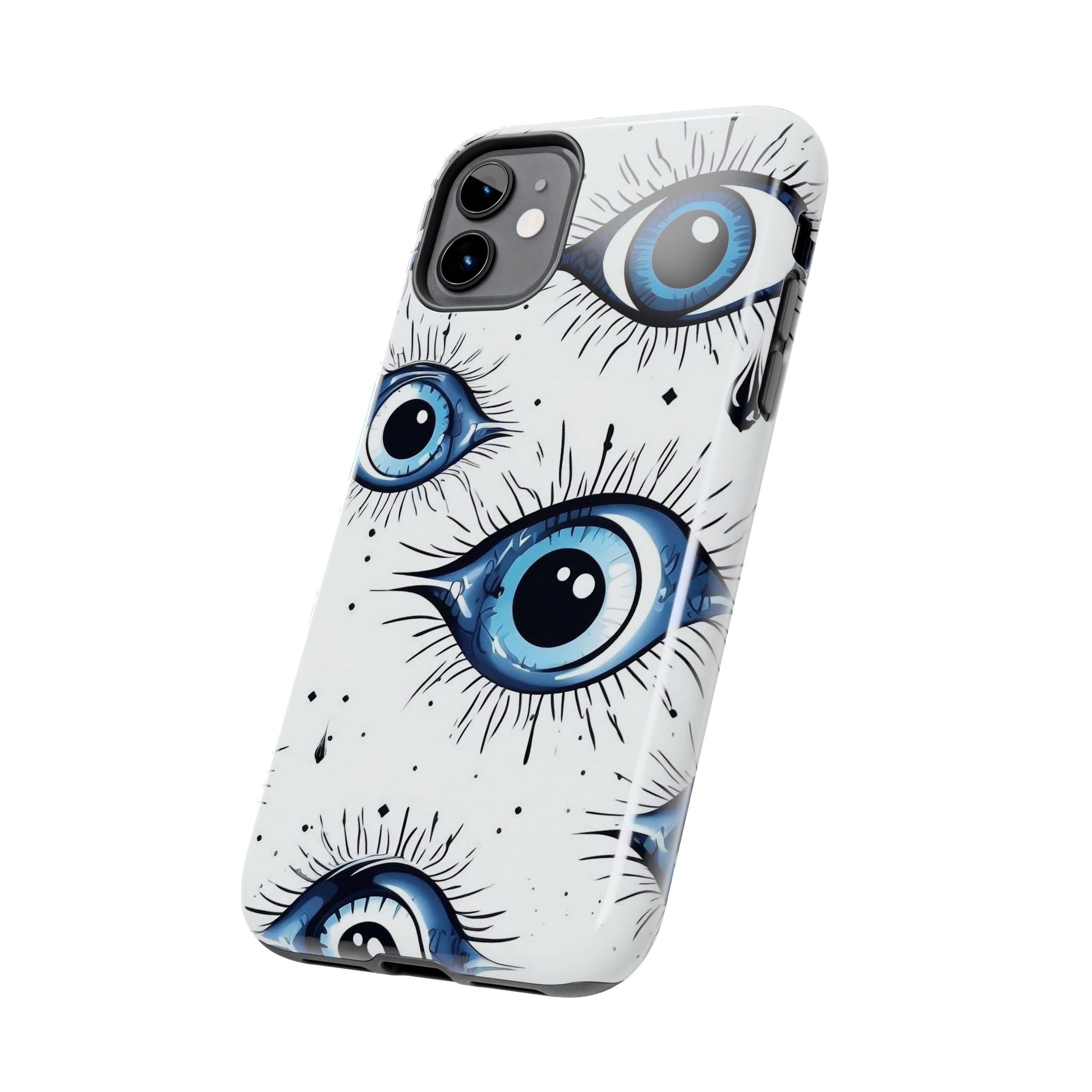 Stylish Eye Pattern Phone Case - Unique Blue Eyes Design Protective Cover for iPhone & Samsung Models | Tough Phone Cases Womens Eco Friendly Apparel