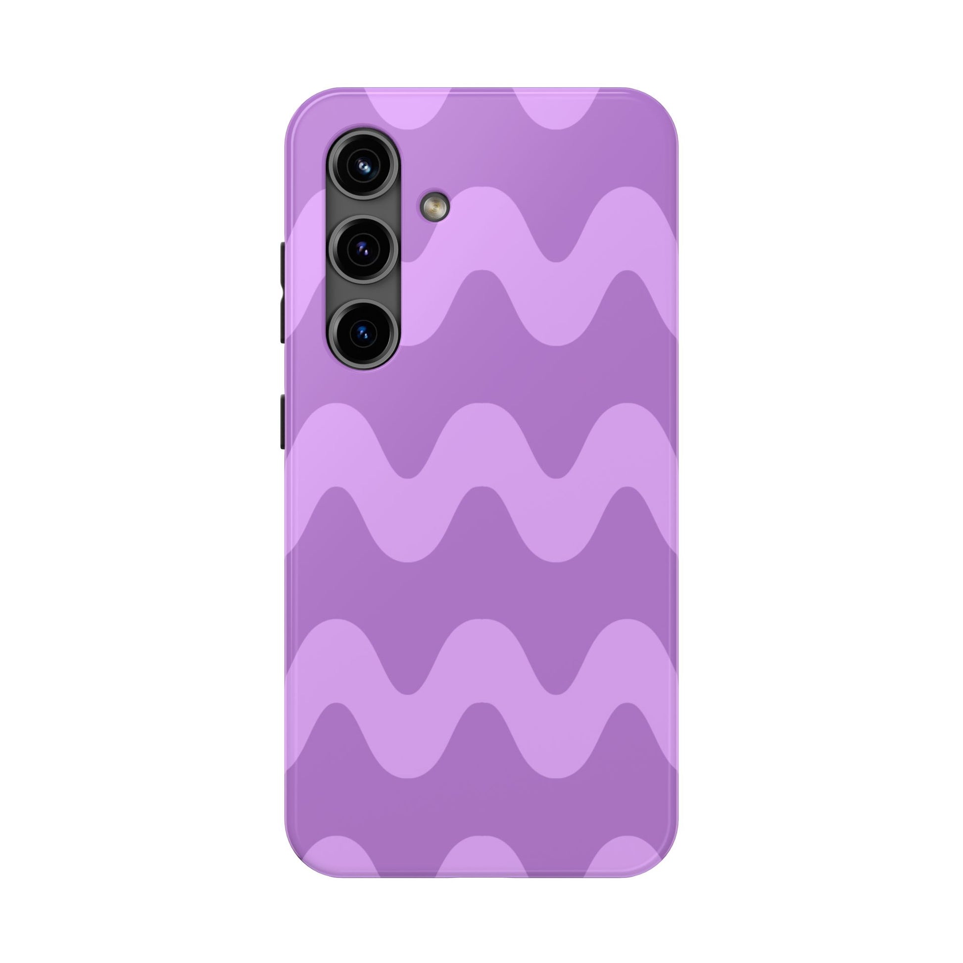 Stylish Purple Wavy Pattern Phone Case - Durable, Trendy, and Protective Cover for All Phone Models | Tough Phone Cases Womens Eco Friendly Apparel