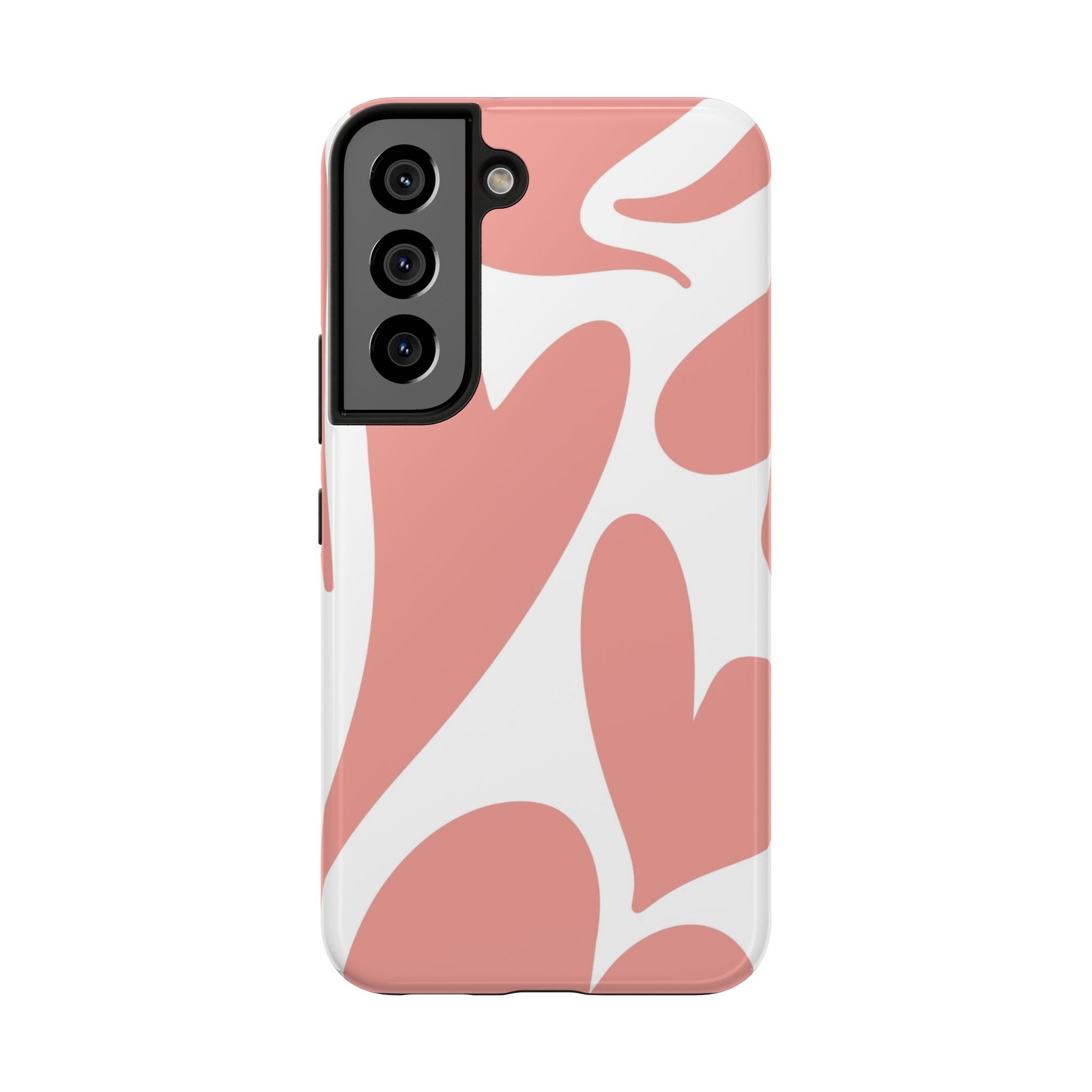 Pink Abstract Heart Pattern Phone Case - Stylish Protective Cover for iPhone and Android Models | Tough Phone Cases Womens Eco Friendly Apparel