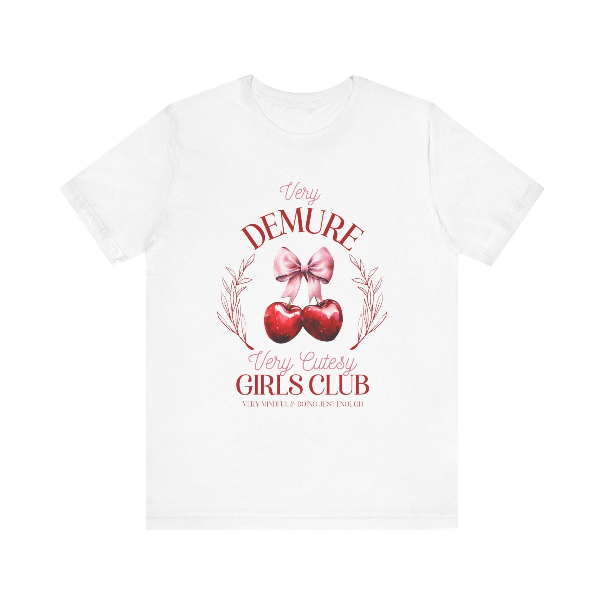 Very Demure, Very Cutesy Vintage Graphic Tee 🌸✨ Womens Eco Friendly Apparel White