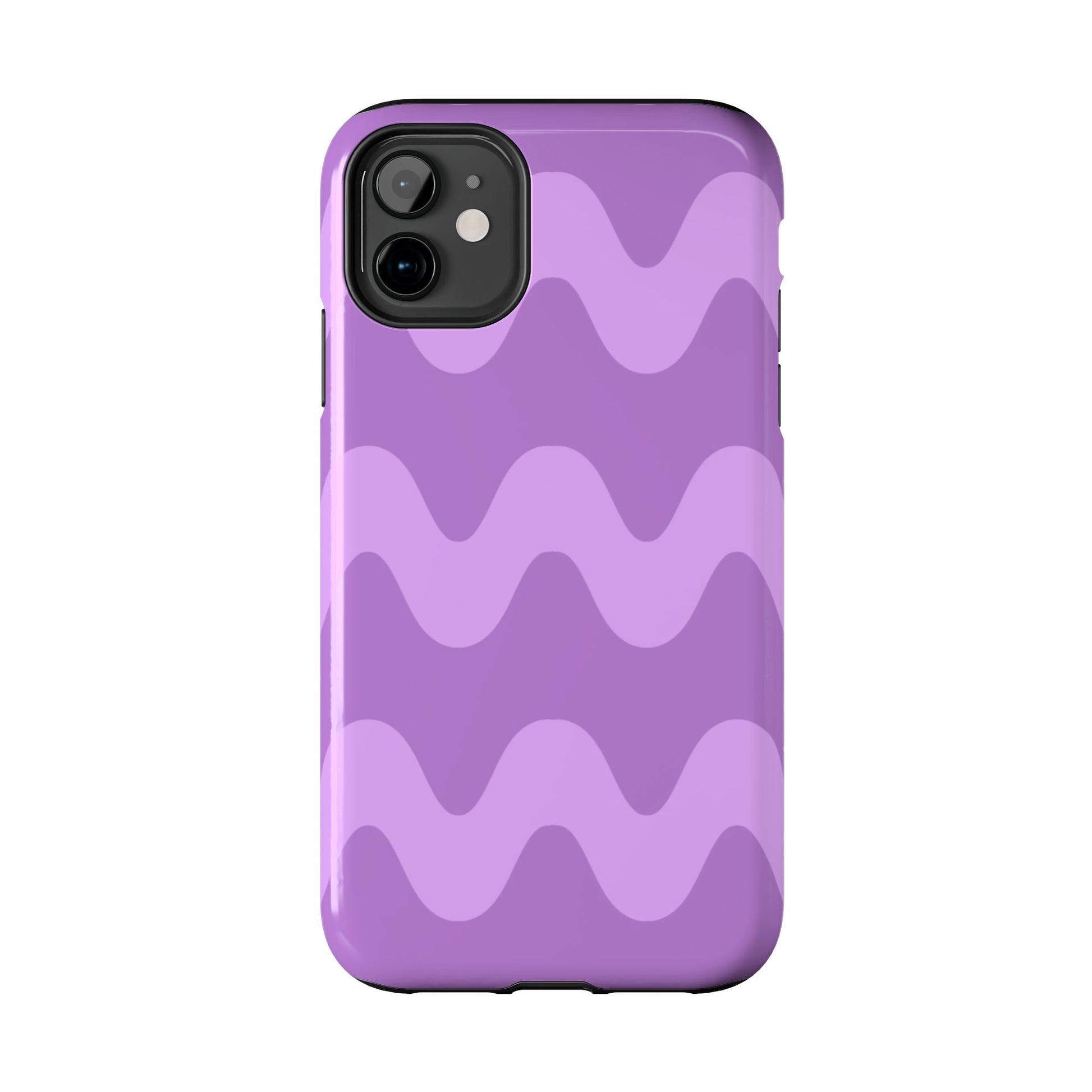 Stylish Purple Wavy Pattern Phone Case - Durable, Trendy, and Protective Cover for All Phone Models | Tough Phone Cases Womens Eco Friendly Apparel
