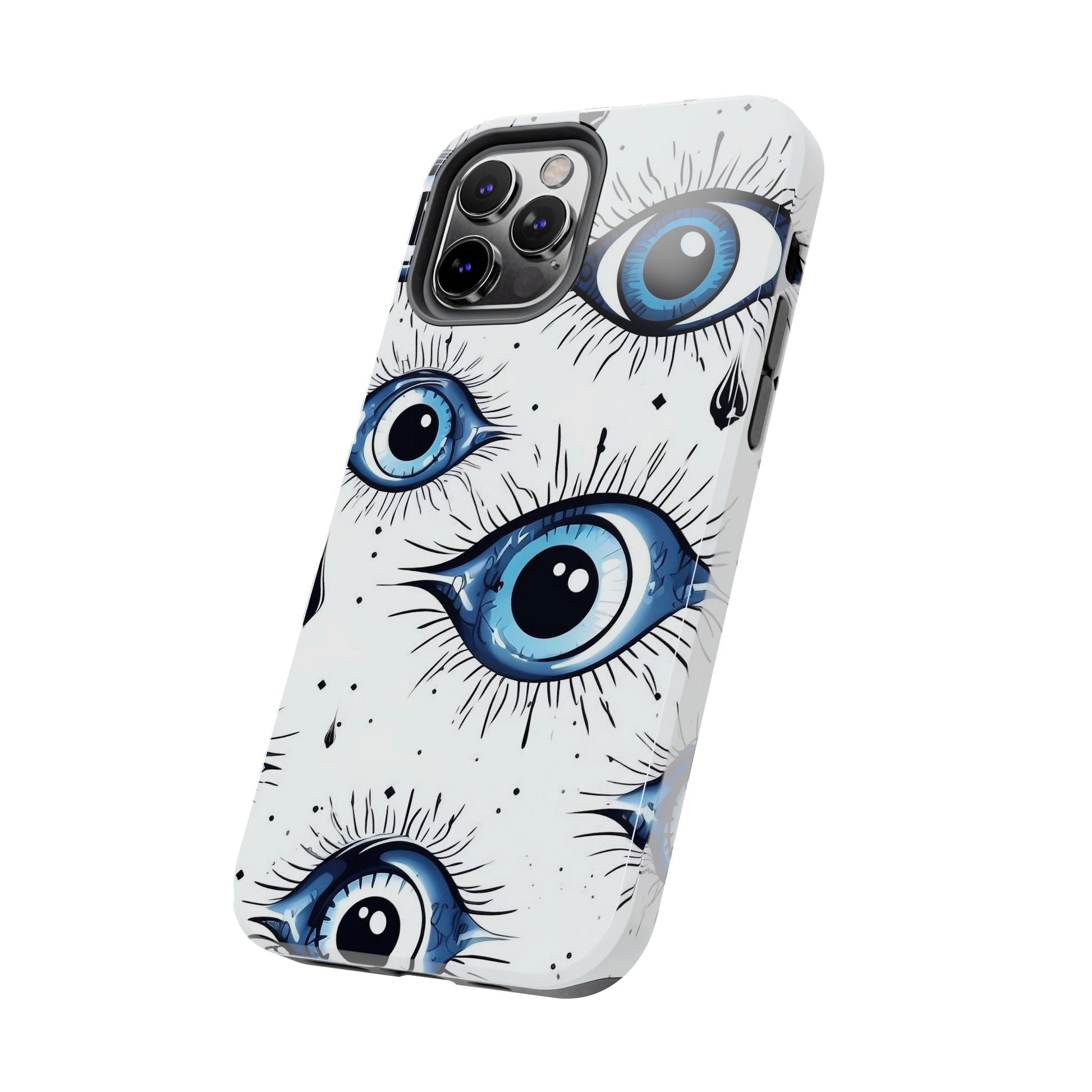 Stylish Eye Pattern Phone Case - Unique Blue Eyes Design Protective Cover for iPhone & Samsung Models | Tough Phone Cases Womens Eco Friendly Apparel