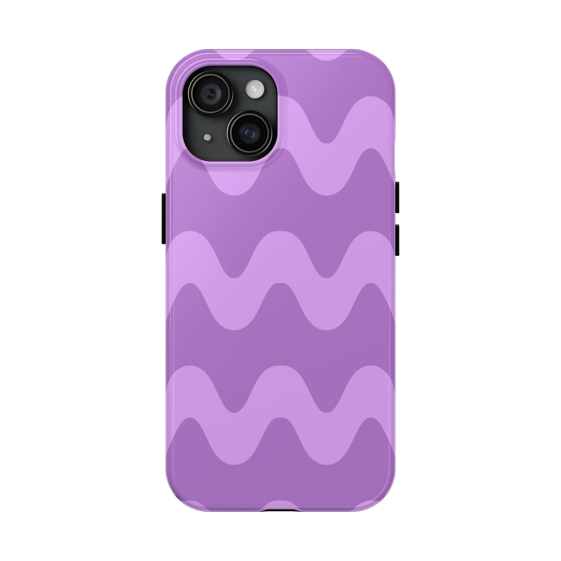 Stylish Purple Wavy Pattern Phone Case - Durable, Trendy, and Protective Cover for All Phone Models | Tough Phone Cases Womens Eco Friendly Apparel