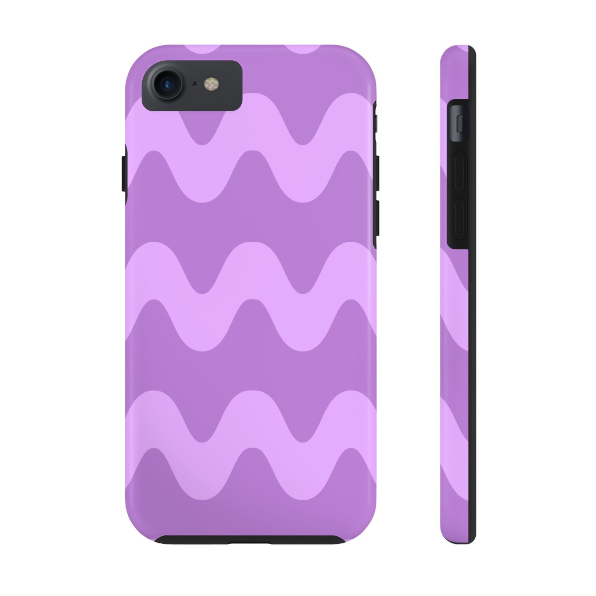 Stylish Purple Wavy Pattern Phone Case - Durable, Trendy, and Protective Cover for All Phone Models | Tough Phone Cases Womens Eco Friendly Apparel iPhone 7, iPhone 8, iPhone SE