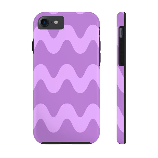 Stylish Purple Wavy Pattern Phone Case - Durable, Trendy, and Protective Cover for All Phone Models | Tough Phone Cases Womens Eco Friendly Apparel iPhone 7, iPhone 8, iPhone SE