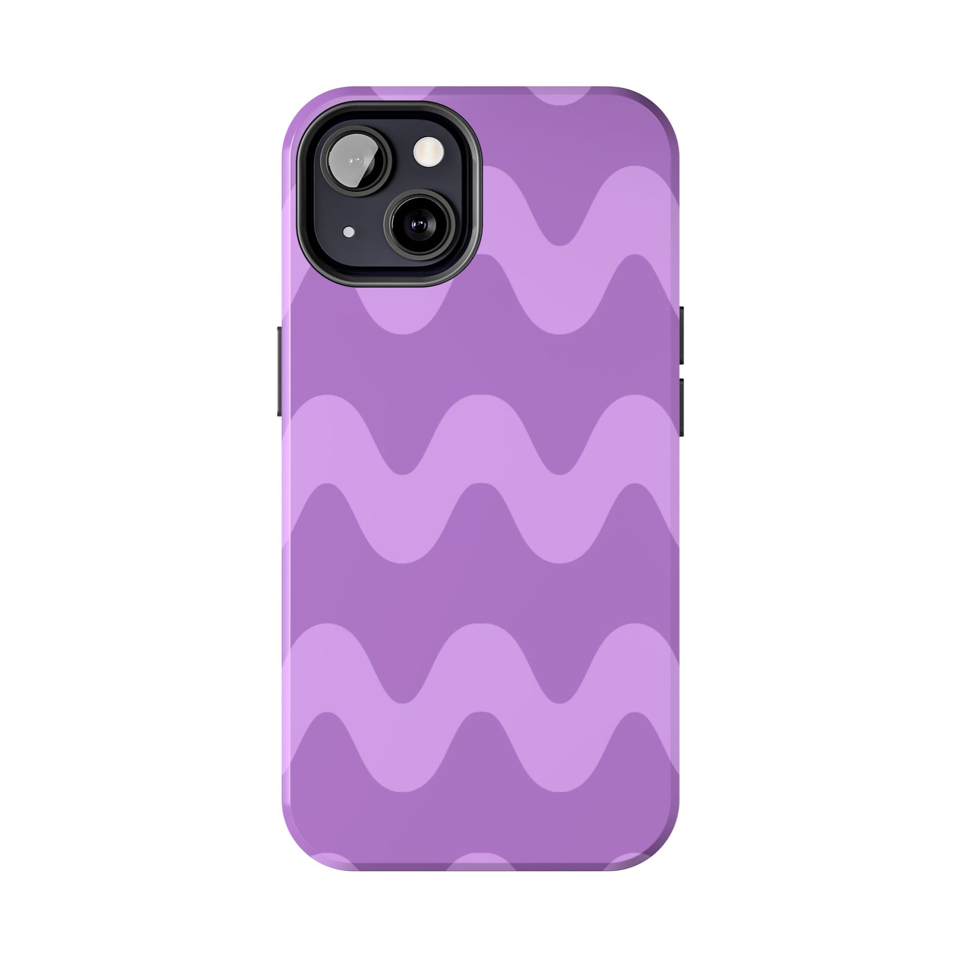 Stylish Purple Wavy Pattern Phone Case - Durable, Trendy, and Protective Cover for All Phone Models | Tough Phone Cases Womens Eco Friendly Apparel