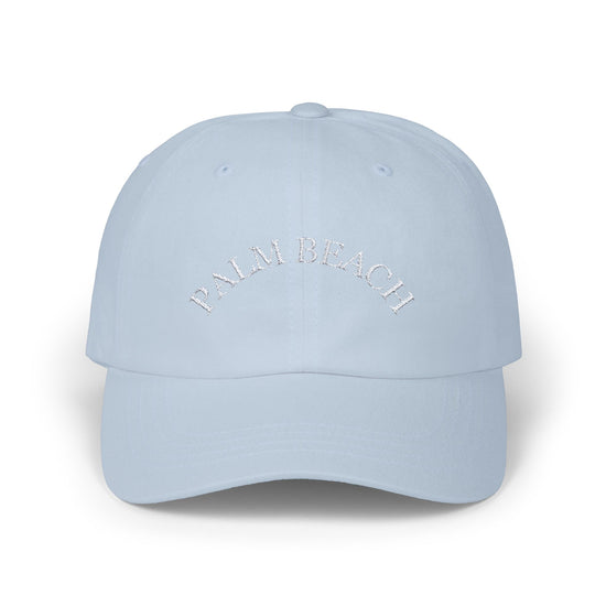 Palm Beach Lover Embroidered Baseball Hat Womens Eco Friendly Apparel Light Blue One size