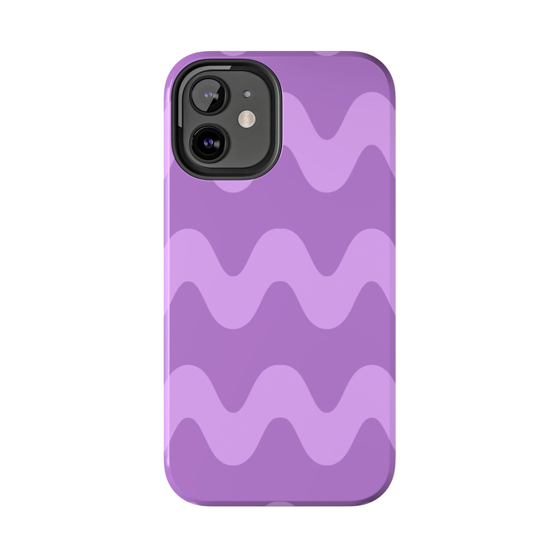 Stylish Purple Wavy Pattern Phone Case - Durable, Trendy, and Protective Cover for All Phone Models | Tough Phone Cases Womens Eco Friendly Apparel