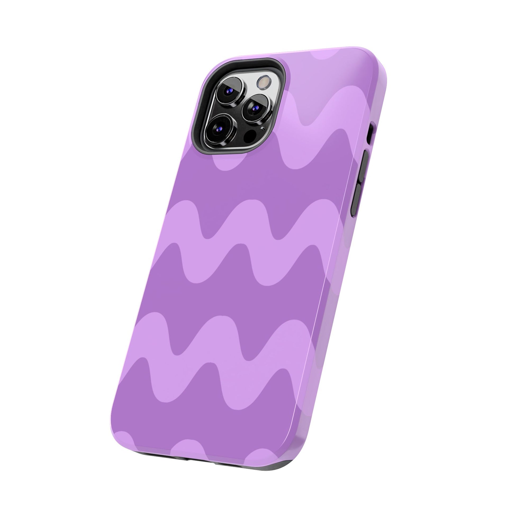 Stylish Purple Wavy Pattern Phone Case - Durable, Trendy, and Protective Cover for All Phone Models | Tough Phone Cases Womens Eco Friendly Apparel