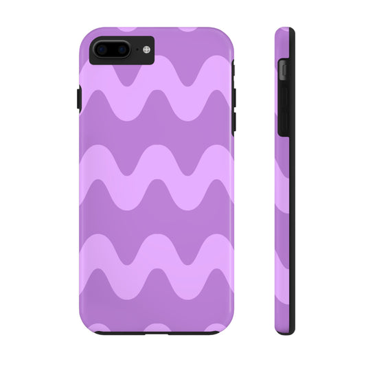 Stylish Purple Wavy Pattern Phone Case - Durable, Trendy, and Protective Cover for All Phone Models | Tough Phone Cases Womens Eco Friendly Apparel iPhone 7 Plus, iPhone 8 Plus