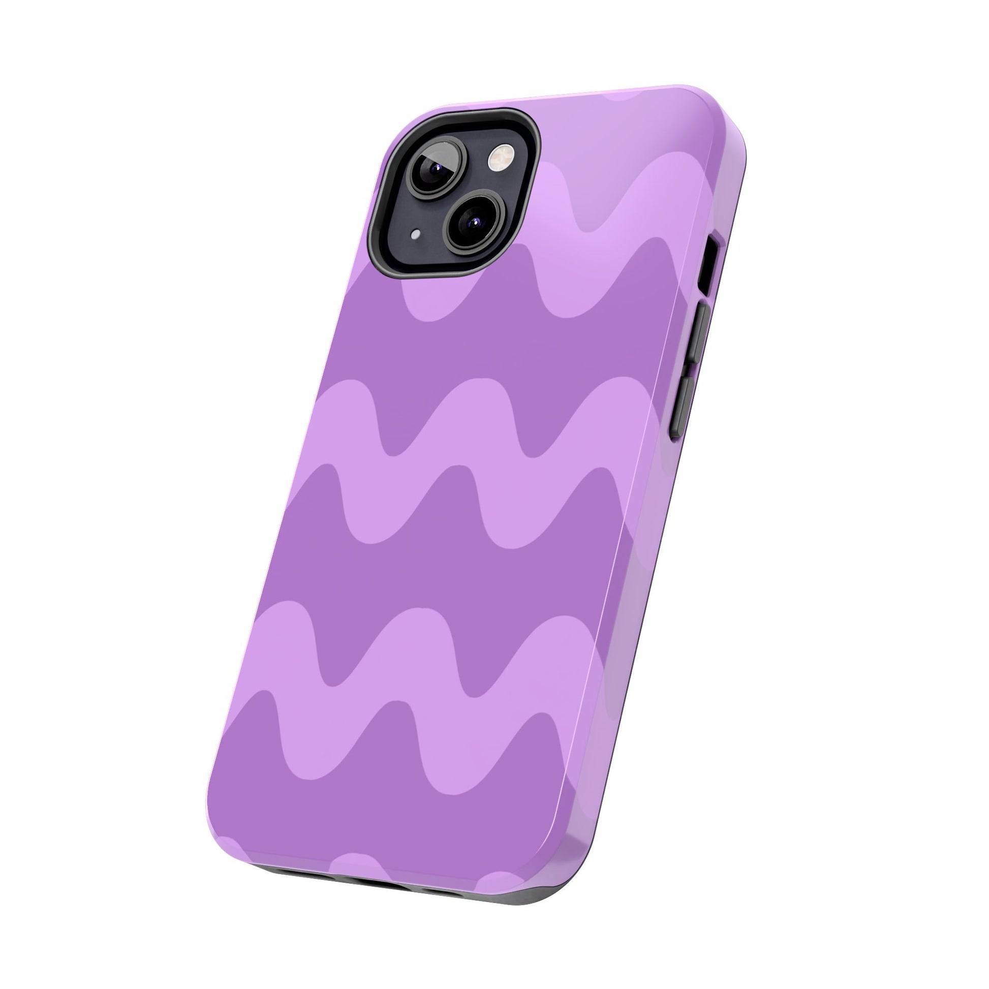 Stylish Purple Wavy Pattern Phone Case - Durable, Trendy, and Protective Cover for All Phone Models | Tough Phone Cases Womens Eco Friendly Apparel