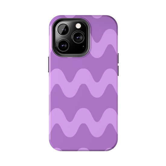 Stylish Purple Wavy Pattern Phone Case - Durable, Trendy, and Protective Cover for All Phone Models | Tough Phone Cases Womens Eco Friendly Apparel