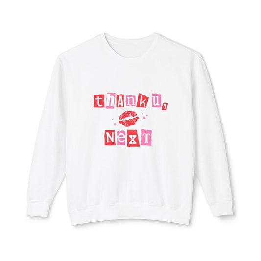 Thank you, Next 💋 Mean Girls Inspired Crewneck Womens Eco Friendly Apparel White