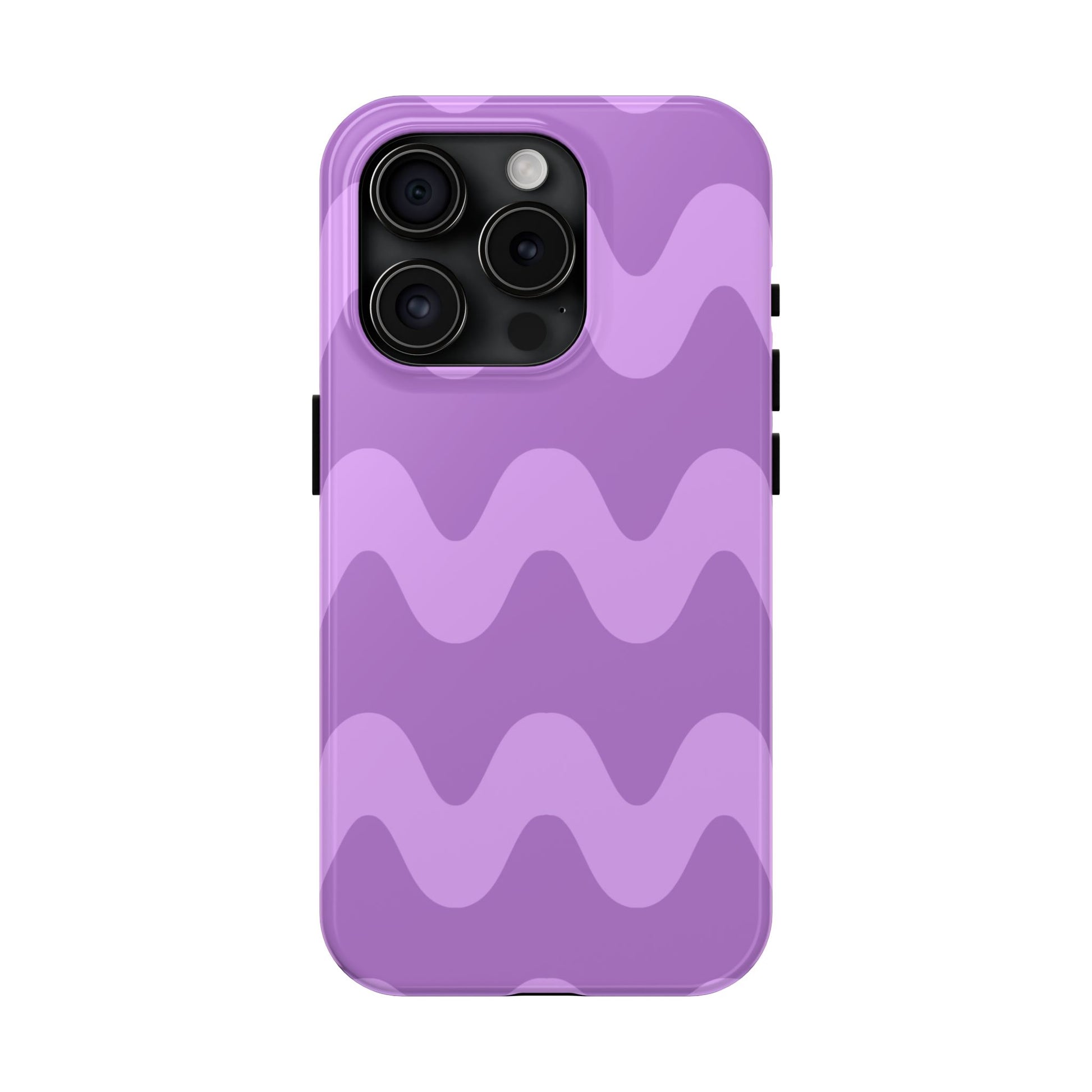 Stylish Purple Wavy Pattern Phone Case - Durable, Trendy, and Protective Cover for All Phone Models | Tough Phone Cases Womens Eco Friendly Apparel