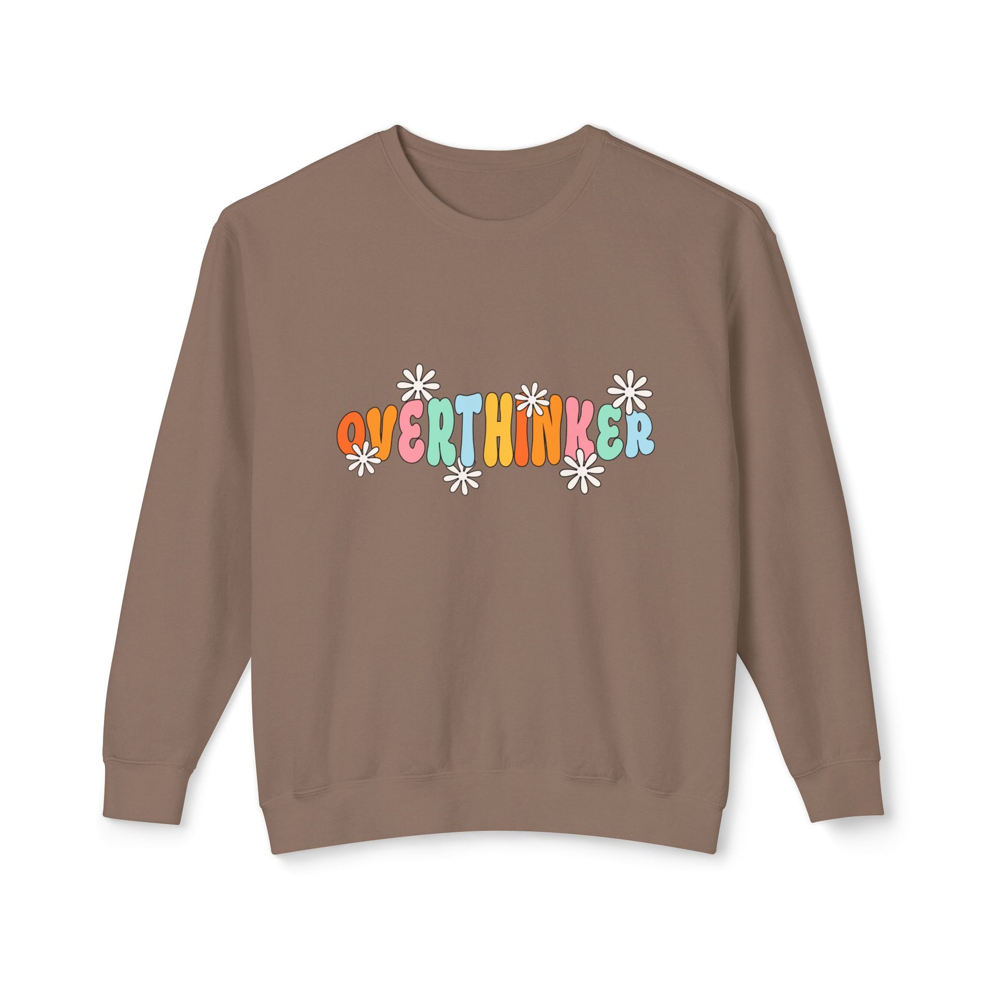Overthinker Crewneck Womens Eco Friendly Apparel Espresso
