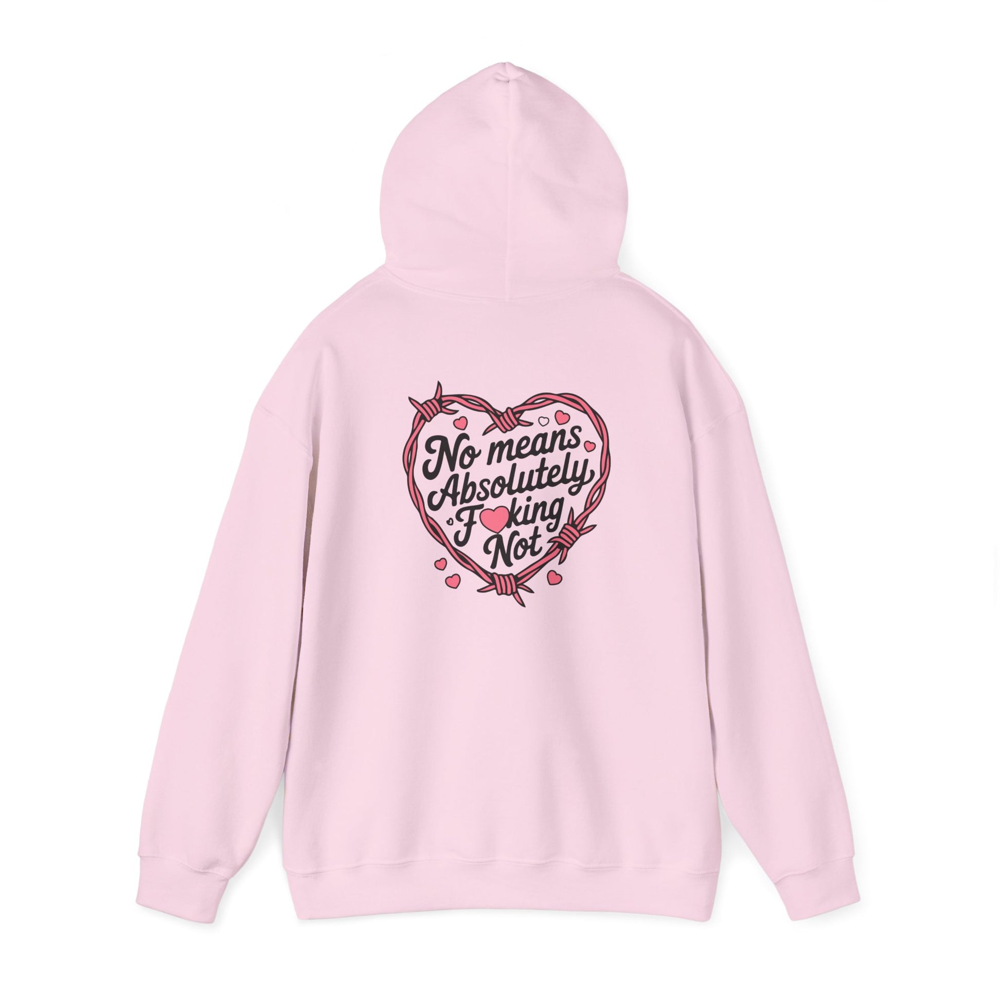 Absolutely F***ing Not Hoodie Womens Eco Friendly Apparel Light Pink
