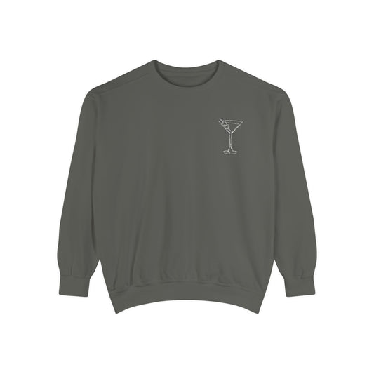 Martini Lover Embroidered Crewneck