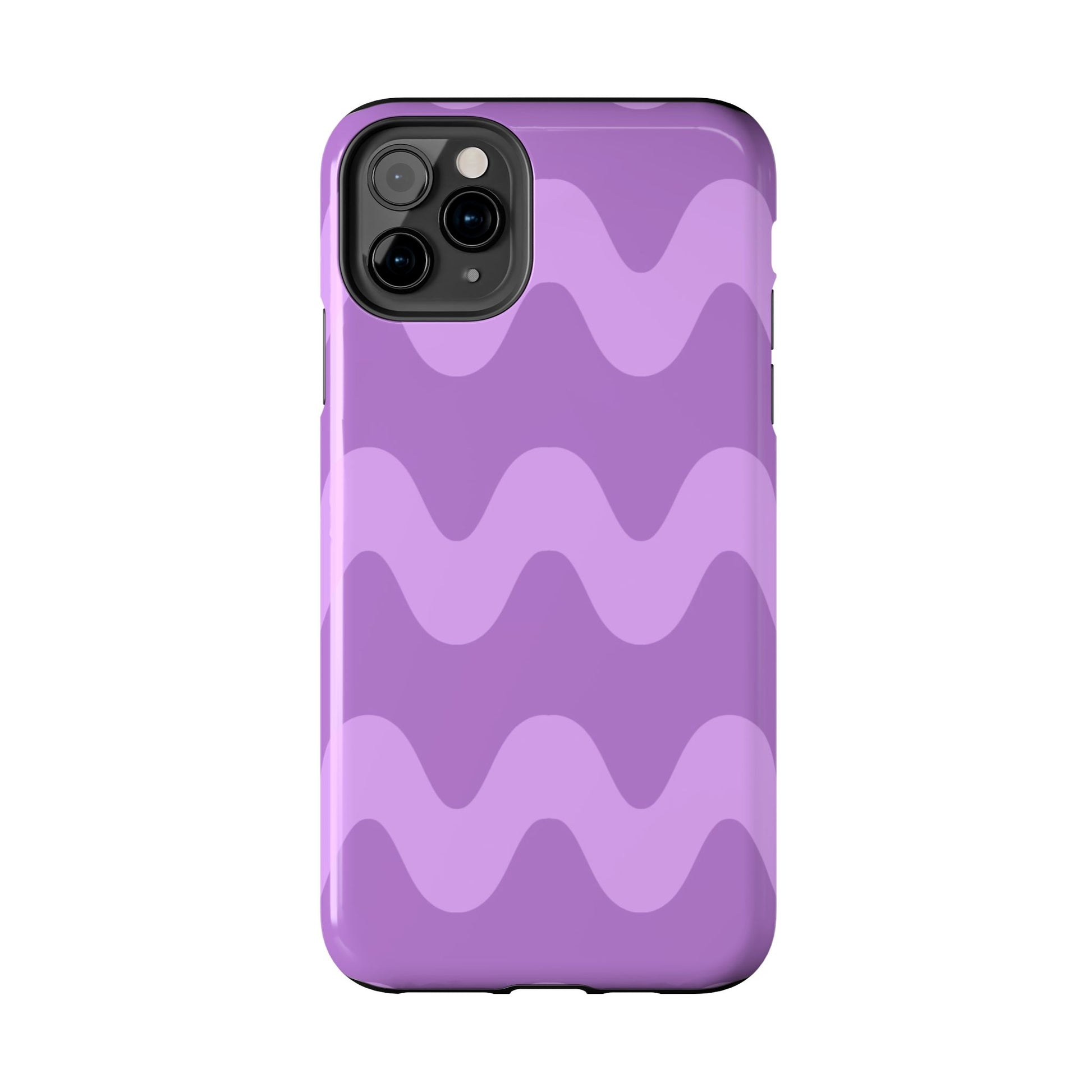 Stylish Purple Wavy Pattern Phone Case - Durable, Trendy, and Protective Cover for All Phone Models | Tough Phone Cases Womens Eco Friendly Apparel