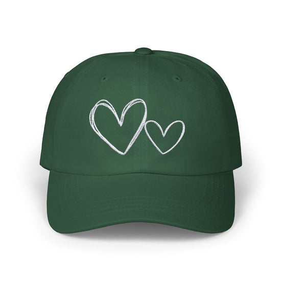 Romantic Heart Embroidered Baseball Hat Womens Eco Friendly Apparel Spruce One size