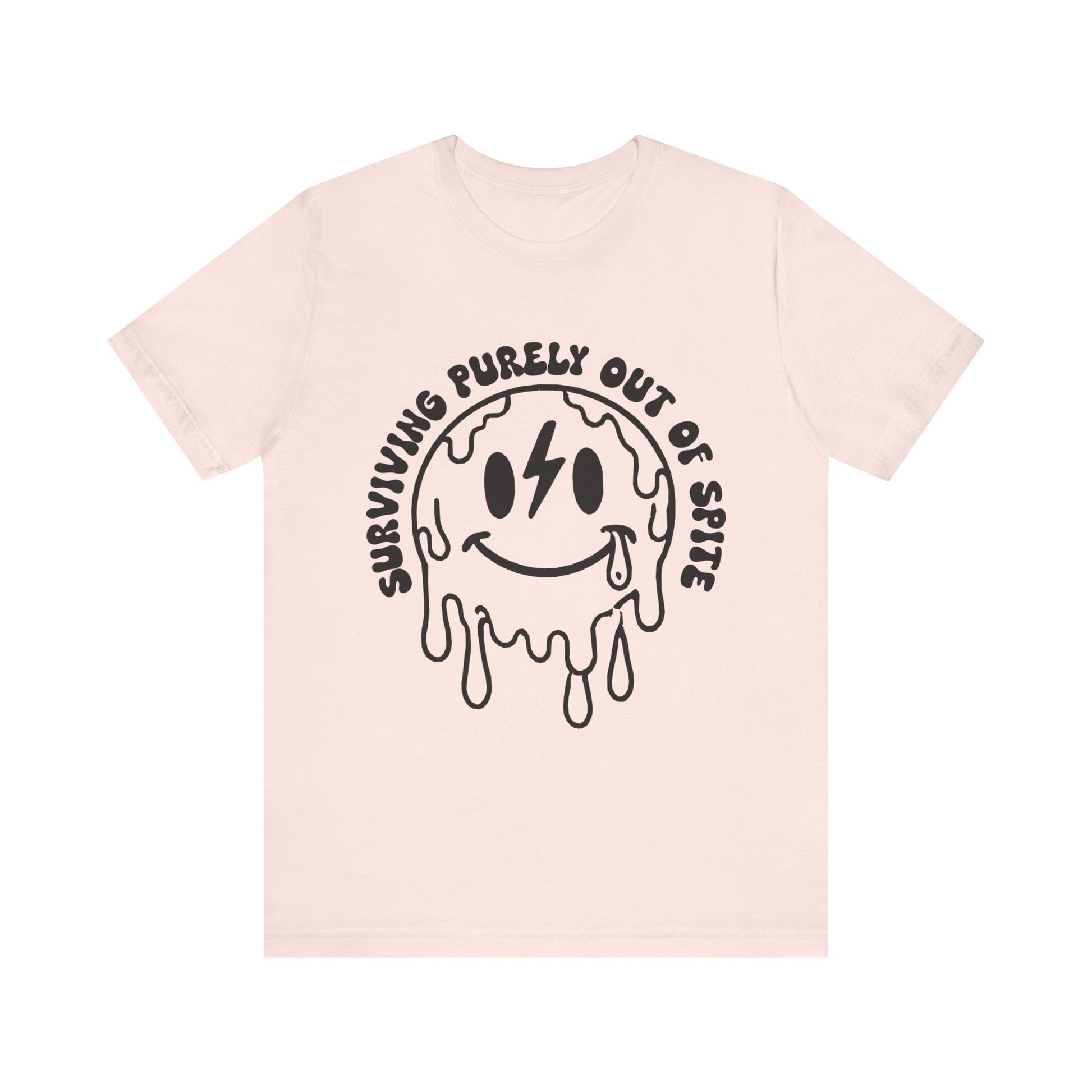 Surviving Purely Out Of Spite Graphic Tee 😤💪 Womens Eco Friendly Apparel Soft Pink