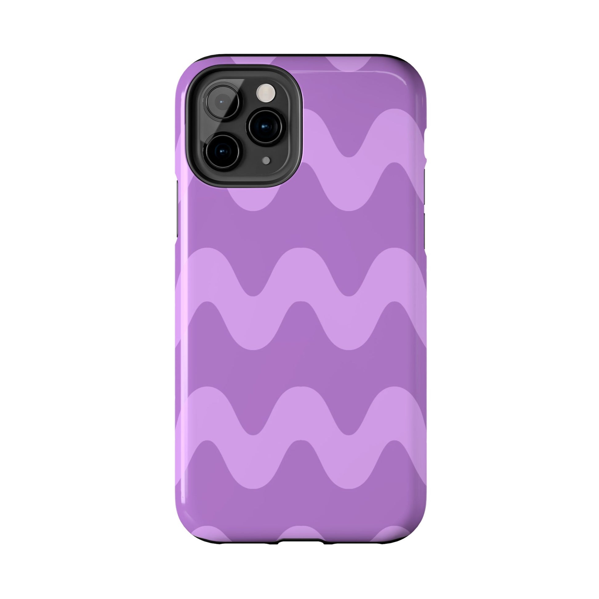Stylish Purple Wavy Pattern Phone Case - Durable, Trendy, and Protective Cover for All Phone Models | Tough Phone Cases Womens Eco Friendly Apparel