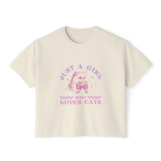 Just A Girl Who Loves Cats Boxy Tee