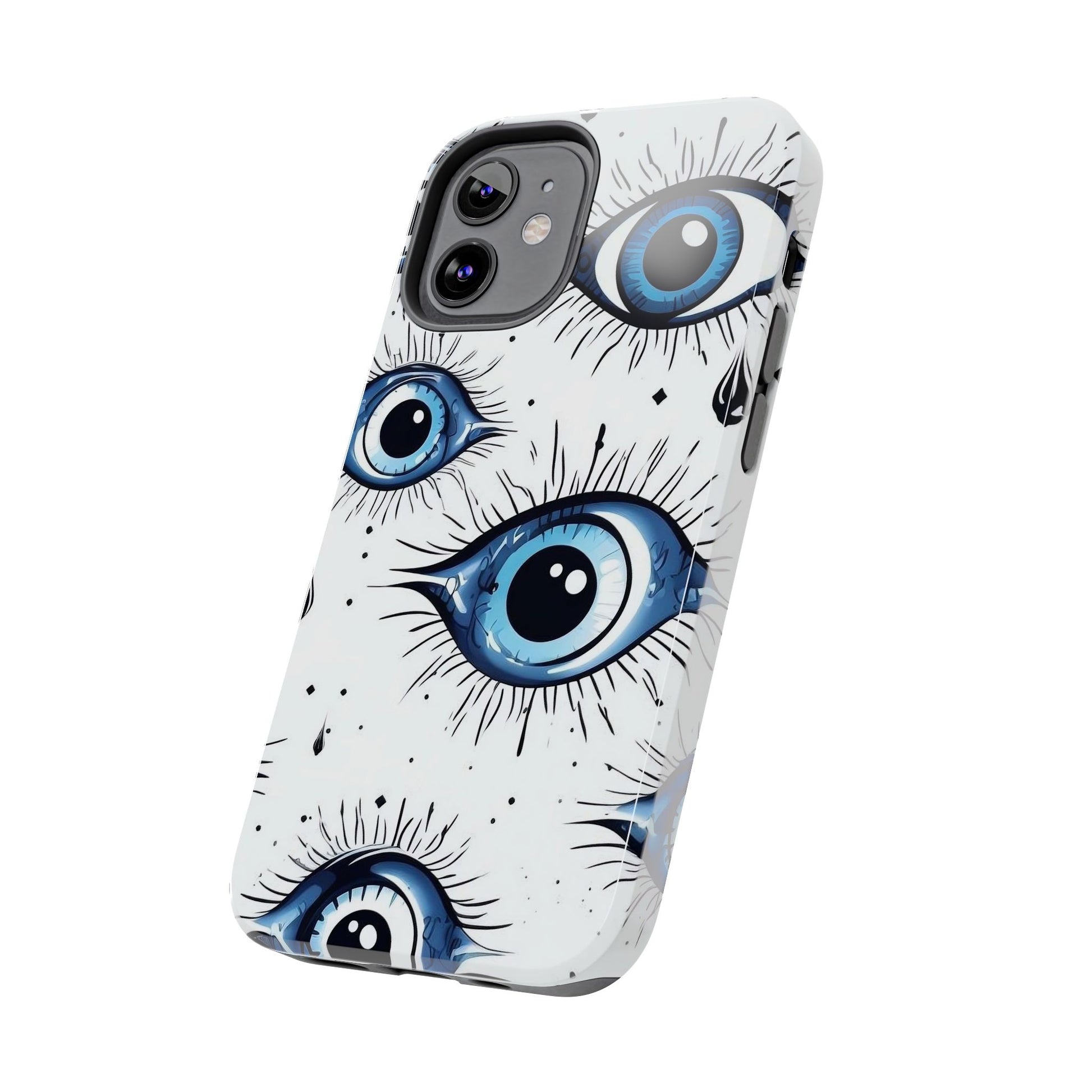 Stylish Eye Pattern Phone Case - Unique Blue Eyes Design Protective Cover for iPhone & Samsung Models | Tough Phone Cases Womens Eco Friendly Apparel
