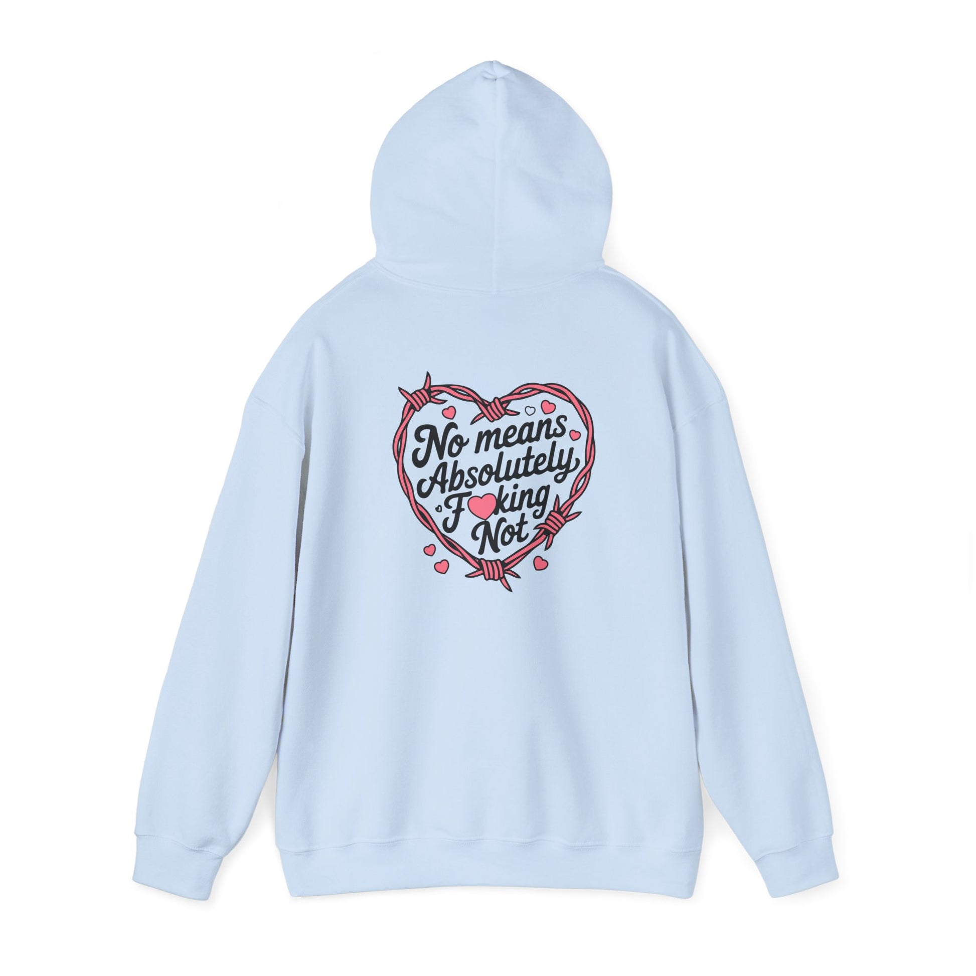 Absolutely F***ing Not Hoodie Womens Eco Friendly Apparel Light Blue