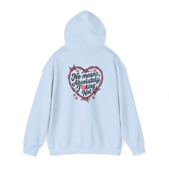 Absolutely F***ing Not Hoodie Womens Eco Friendly Apparel Light Blue
