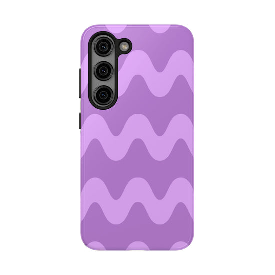 Stylish Purple Wavy Pattern Phone Case - Durable, Trendy, and Protective Cover for All Phone Models | Tough Phone Cases Womens Eco Friendly Apparel