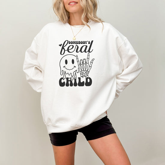 Somebody's Feral Child Crewneck Womens Eco Friendly Apparel