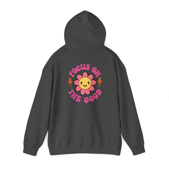 Focus On The Good Hoodie Womens Eco Friendly Apparel Dark Heather